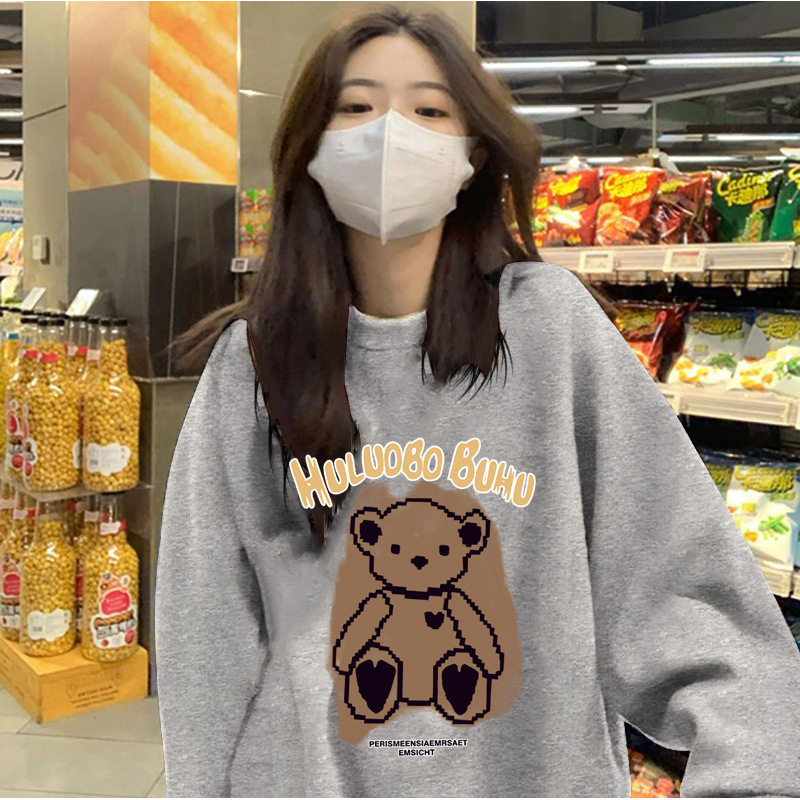 24秋冬とベルベットの女性の新モデルはカジュアルな上着を厚くして、ゆったりして痩せている長袖のファッションを着ているins