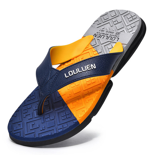  new beach flip-flops for men, non-slip outer slippers, summer flip-flops for men, trendy casual sandals
