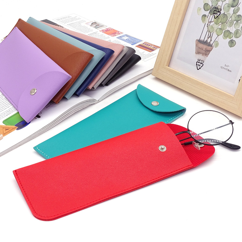 30g Weight Glasses Pouch Classification Pu Leather Material Solid Color Pattern Women's Gender Simple Style Style Simple Style Solid Color Pu Leather Women's Glasses Pouch 5