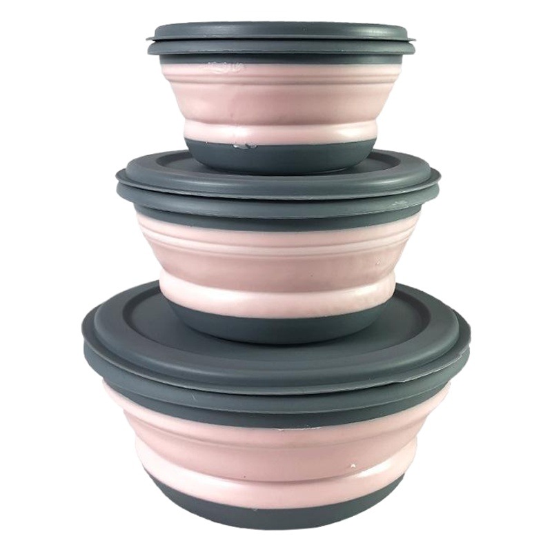 Manufacturer Supplies Folding Set Bowl, Outdoor Travel Bowl Storage, Three Bowls, Children's Bowl, Lunch Box Set, Foldable