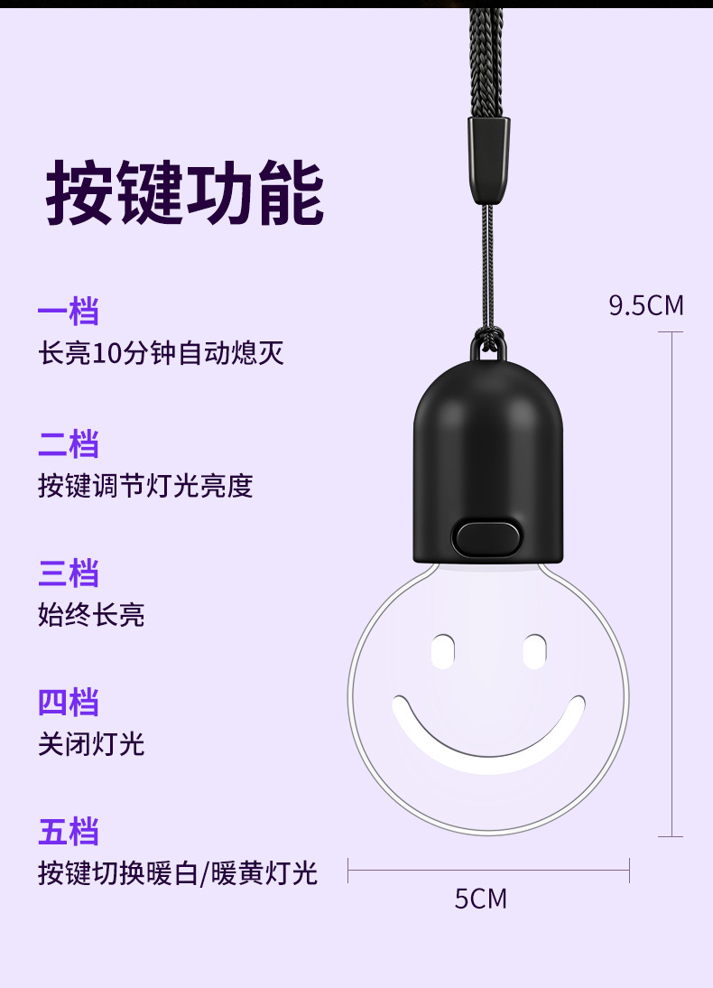 Retro Small Light Bulb Car Atmosphere Light, Wireless Car Hanging Ornament, Rearview Mirror Decoration, Interior Car Modification Decorative Light