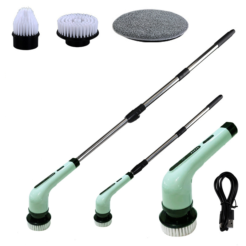 Cepillo de limpieza eléctrico transfronterizo Cepillo de limpieza multifuncional Cocina Baño Inodoro Piso Manual Potente artefacto de limpieza