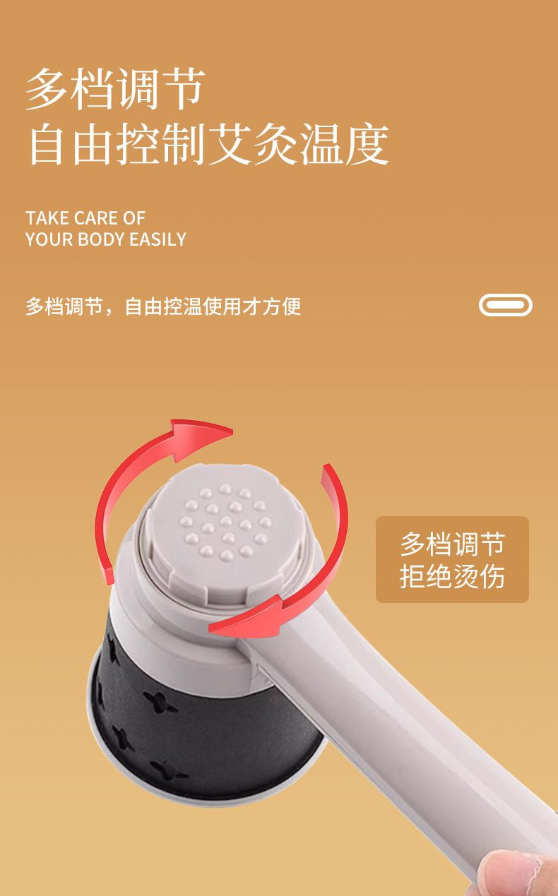 Handheld Moxibustion Box Portable Moxa Roll Warmer with 108 Moxa Sticks Essential Oils Tweezers Acupoint Chart key features
