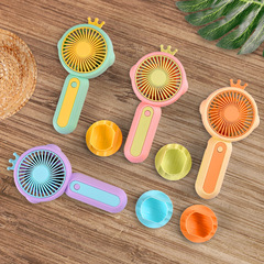 迷你風扇2024款USB充電手持3檔超大風力學生夏日桌面戶外禮品代發