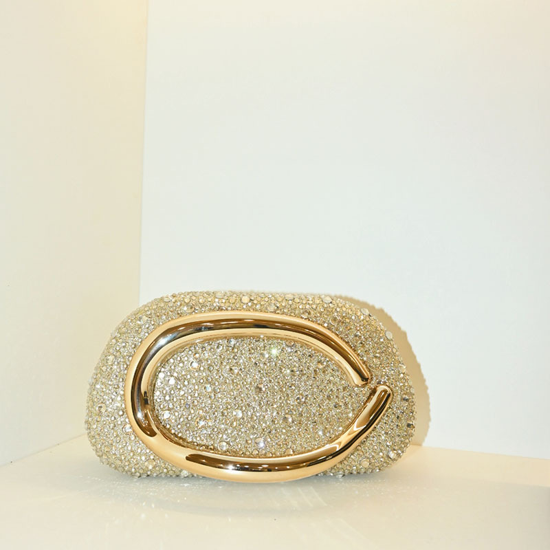 Simple and Luxurious New Women's Bag Rhinestone Evening Bag Women's Dress Handbag Decorative Shoulder Crossbody Bag