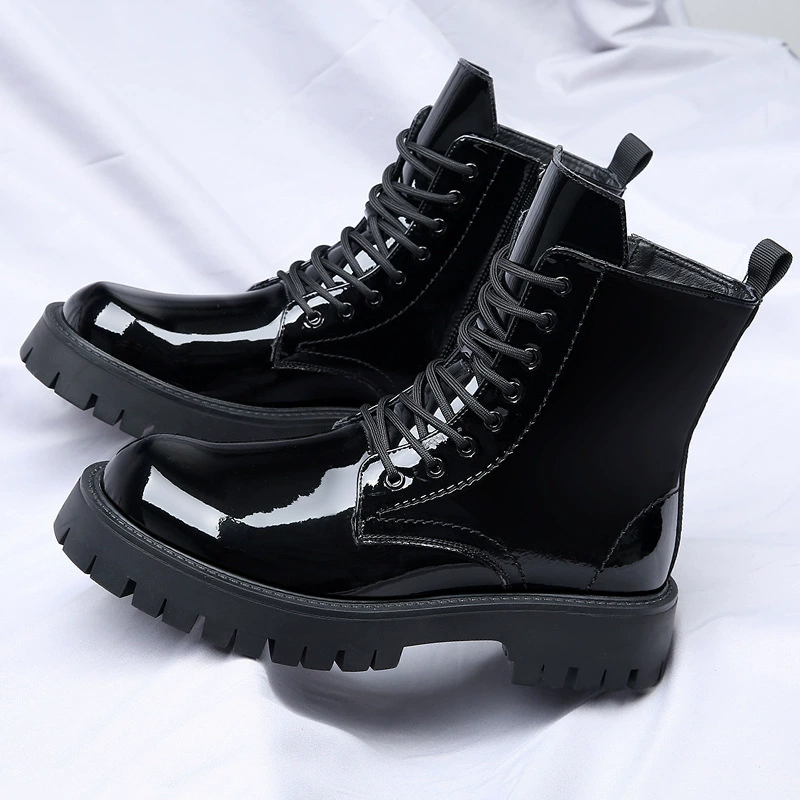Мартенс, высокие обувь английский стиль, зимние ботинки, обувь платформа для кожаных туфель, британский стиль