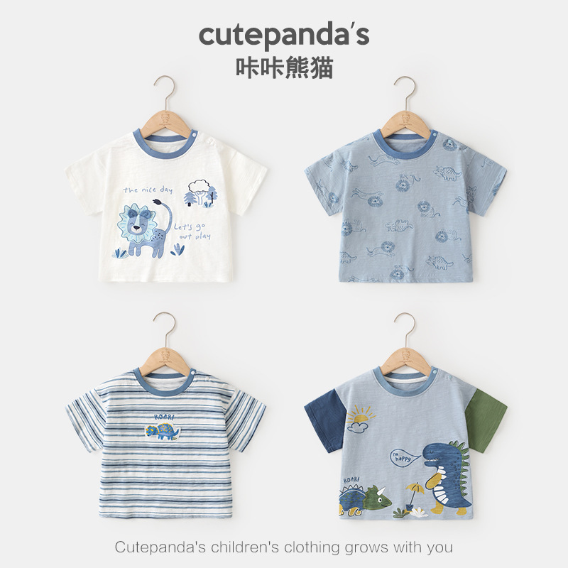 [Short-Sleeve Collection] Children's Short-Sleeve T-Shirts, Summer Wear for Infants, Girls and Boys, Half-Sleeve Tops, Baby Clothing