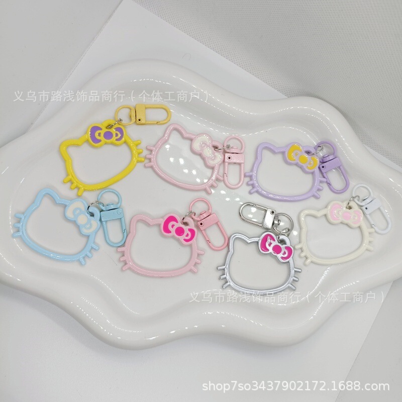 Popular Cute Hollow-Out Kt Cat Keychain Pendant DIY Bag and Clothing Decoration Hanging Accessory for Best Friends and Couples Gift Popular Cute Hollow-Out Kt Cat Keychain Pendant DIY Bag and Clothing Decoration Hanging Accessory for Best Friends and Couples Gift