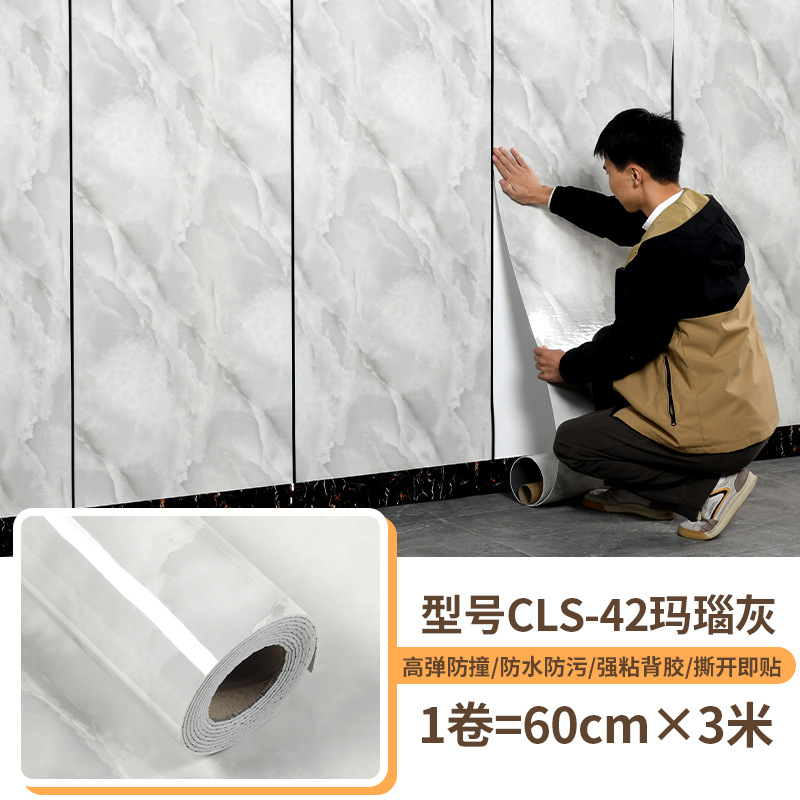 imitación de mármol azulejos de pared pegatinas de baño cocina impermeable 3D estereoscópio sala de estar TV fondo papel pintado autoadhesivo
