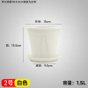 Round plastic flowerpot for growing plants, increased thickness