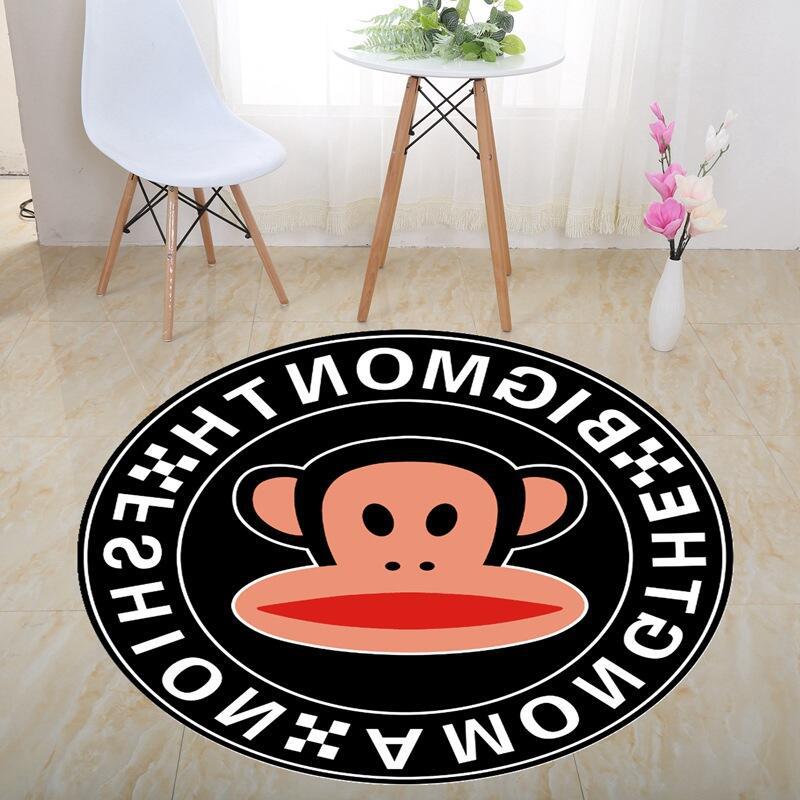 Transfronteriza visión estéreo blanco y negro ronda alfombra de la sala de estar dormitorio mesa de café alfombra de piso 3D ilusión trampa puede ser enviado en nombre