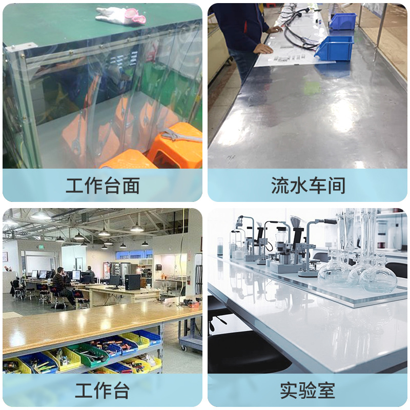 Mesa de trabajo transparente antiestática de aluminio PVC aislante de vidrio suave resistente al desgaste de fábrica de línea de ensamblaje de laboratorio alfombra de mesa