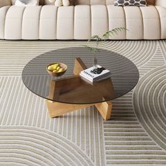 ネット赤ガラス茶卓客間家庭用小戸型ファッションシンプルで贅沢なテーブルクリエイティブネット赤茶卓