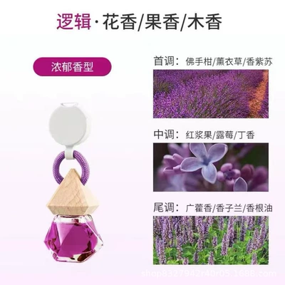 Tiktok Trending Car Air Freshener, Same Model as Langlong, High-End Fragrance Freshener, Special Car Air Freshener for Interior Use (Car Perfume Aromatherapy) - purple-crystal-diamond-logic