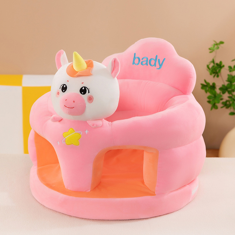 Asiento de bebé anti-caída juguetes de peluche anti-rollback dibujos animados bebé aprendiendo a sentarse en un pequeño sofá al por mayor artefactos mágicos para niños