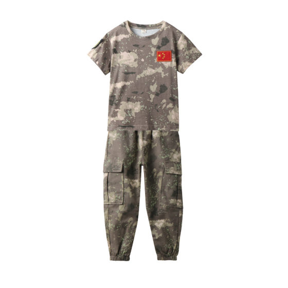 Children's military training summer camp four-color camouflage student combat uniform primary school children suit outdoor expansion training suit