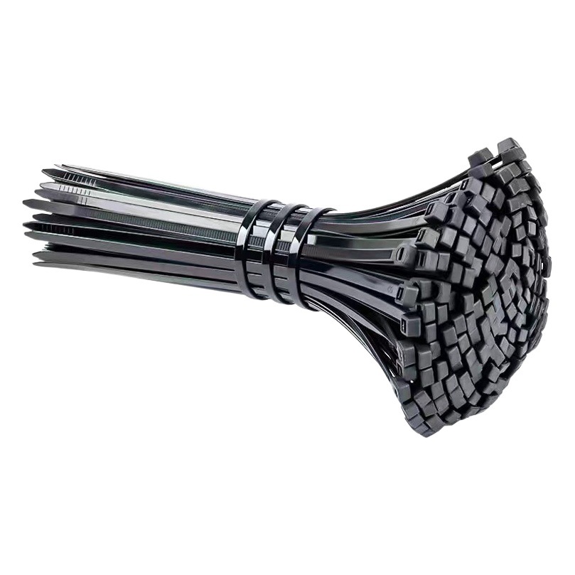 Fábrica al por mayor de un gran número de nylon cable tie hebilla fuerte autobloqueo de plástico blanco y negro de unión tira de la atadura de cables