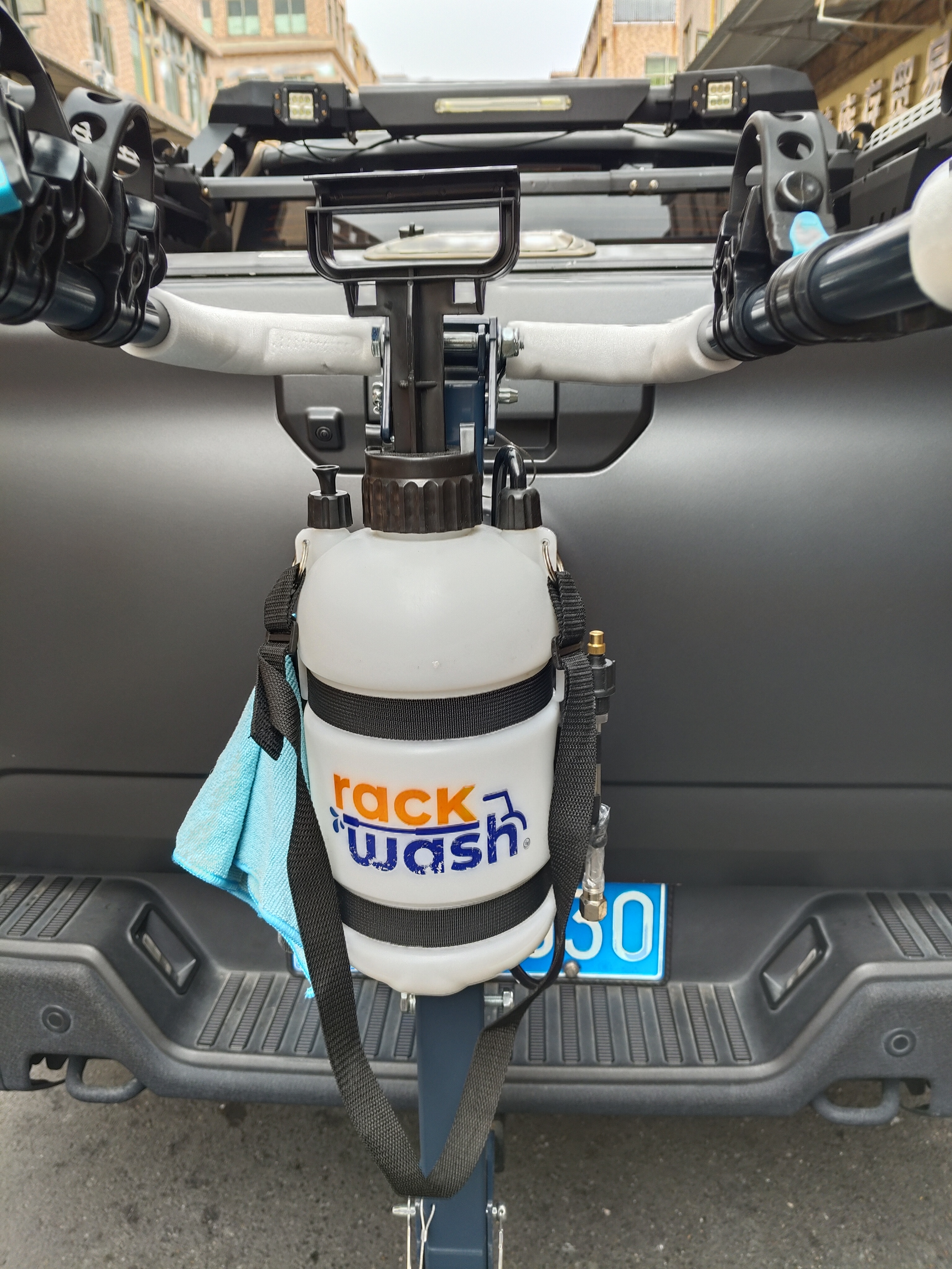 Suitable for Car Trailer Square Mouth Bicycle Rack, Vehicle-Mounted Bicycle Metal Luggage Rack, Rear Trailer Bar Foldableing