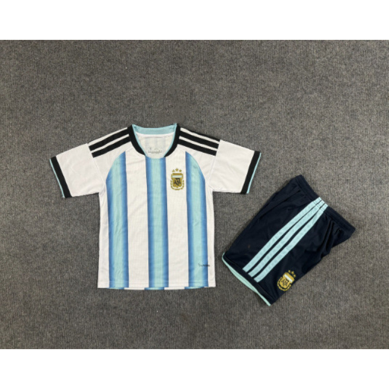 2026 Copa del Mundo de fútbol infantil trajes de mangas cortas pantalones cortos Argentina Alemania Francia niños y niñas secos rápidos image 26