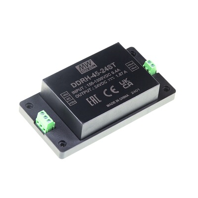 明纬开关电源 DDRH-45-24P 45W 150~1500Vdc输入DC-DC转换器