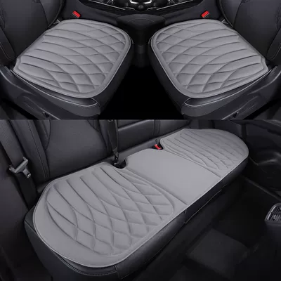 Seat cushion, seat cover | car pad, non-slip five-seater car cover - light-gray-three-piece-set