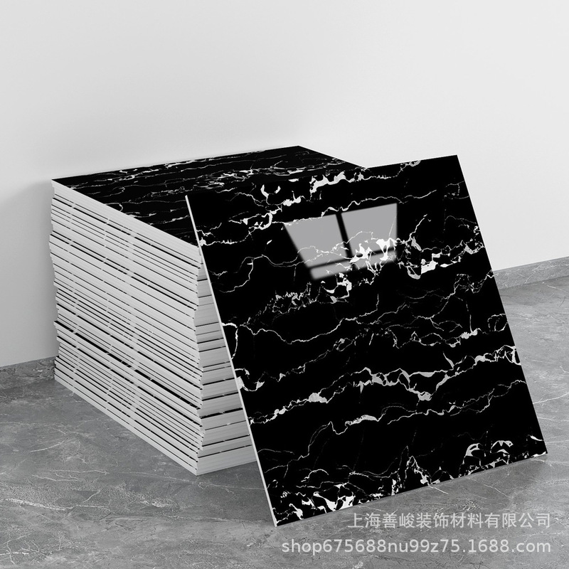 跨境出口批发30*30cm 仿瓷砖大理石纹自粘墙壁纸护墙板铝塑板贴纸|undefined