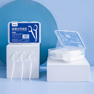 Chu Jue Dental Floss and Toothpick Box for Cleaning between Teeth, Ultra-Fine Floss Sticks, Floss Picks, Family Pack, Disposable Floss Picks