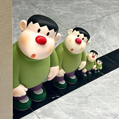 【新居100速達】クレヨンしんちゃん オーナメント ファットタイガー フィギュア デスクトップ雰囲気 リビングルーム装飾