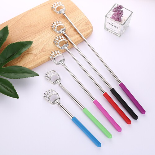 Back Scratchers for the Elderly, Extendable Stainless Steel Cute Bear Claw Scratchers, Self-Satisfying Scratch Comb