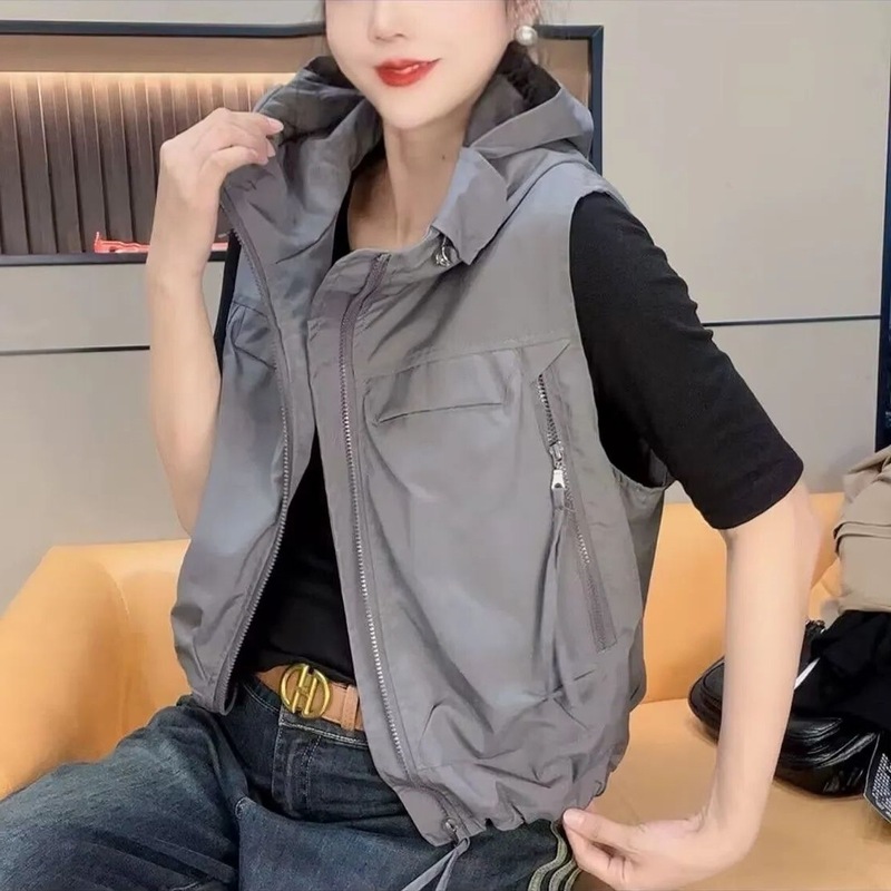 休闲马甲外套女短款小个子马夹外穿无袖上衣2025新款春秋女装坎肩|undefined