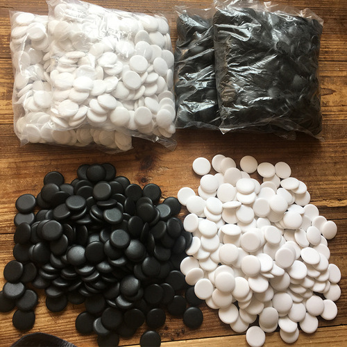 Melamine Go chess pieces acrylic backgammon black and white chess pieces fall-resistant plastic bulk resin odorless environmental protection standards