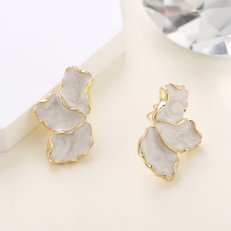 Holiday, Daily Occasion 1 Pair IG Style Sweet Flower Enamel Alloy Ear Studs