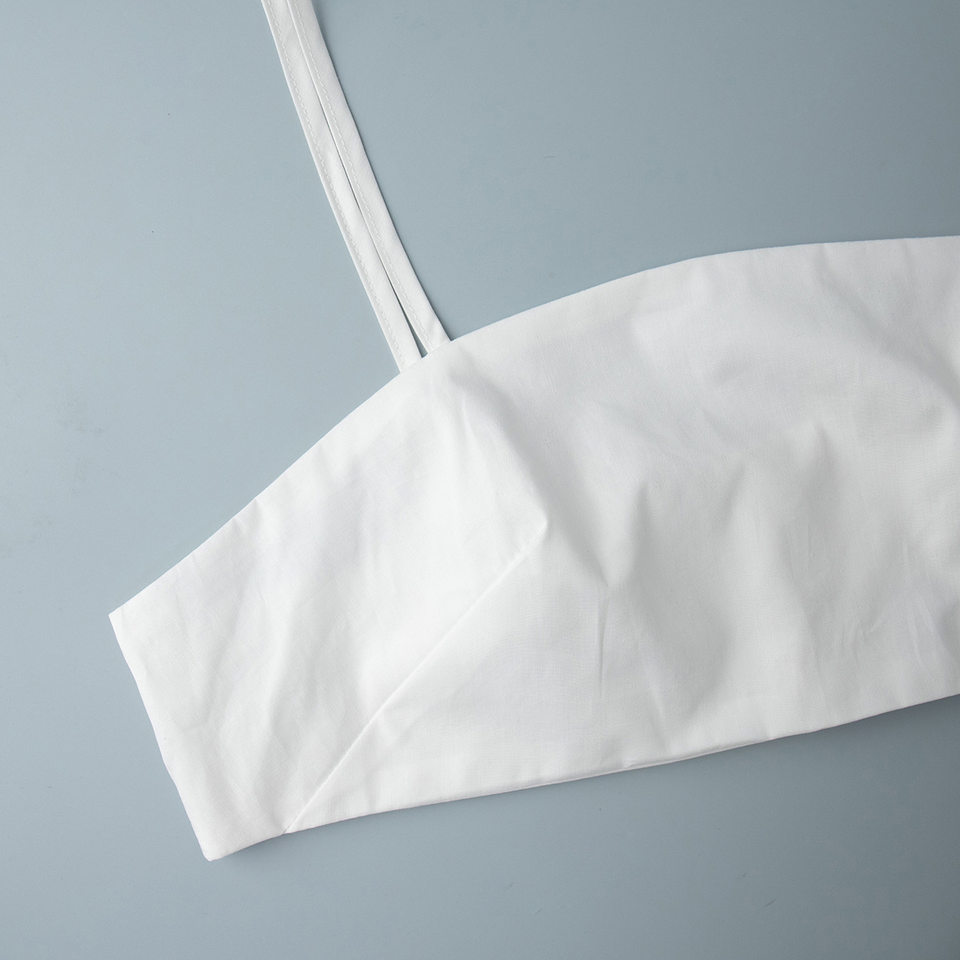 Bộ đầm dài hai dây kèm áo lót cotton phối nối, không tay, dáng suông nhẹ — hồng, kaki, màu trắng, nâu chi tiết 14