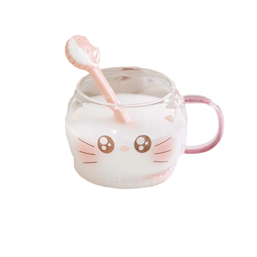 Galletas personales creativas caricaturas cariñosas cerdo gatito taza de marca acompañante regalo de alto valor facial taza de agua taza de red