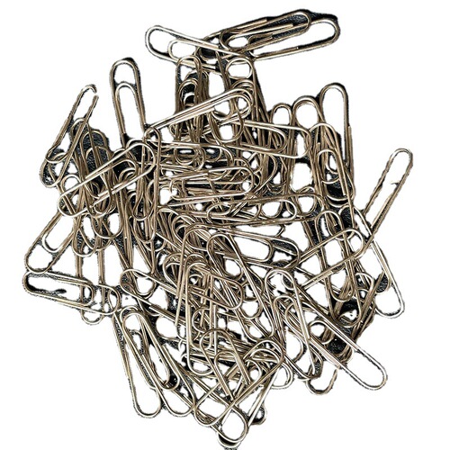 Cross-border supply of paper clips in various specifications, metallic silver paper clips, office paper clips, nickel-plated paper clips
