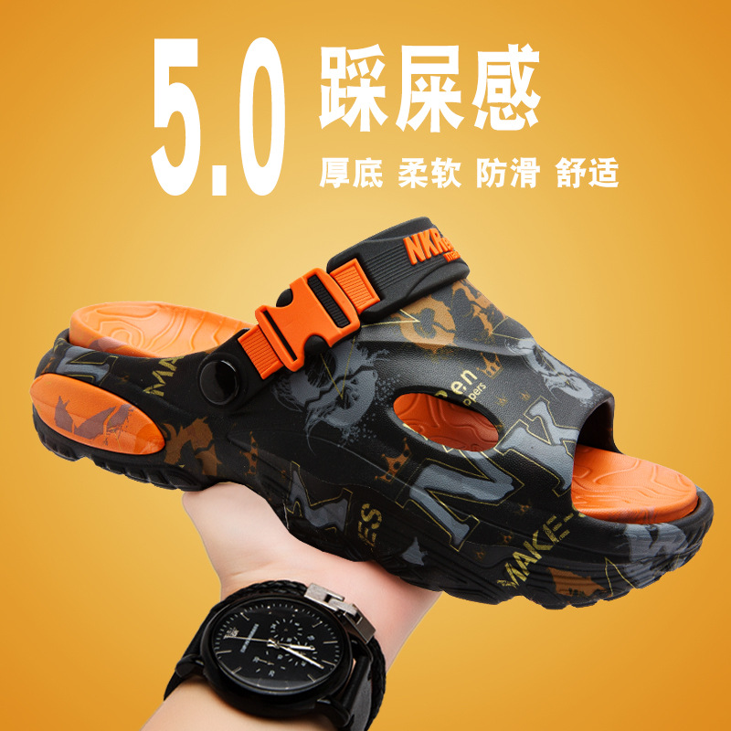 Sandalias ropa de verano para hombres, zapatillas deportivas y de ocio, sandalias de playa de doble uso para conducción al aire libre para hombres