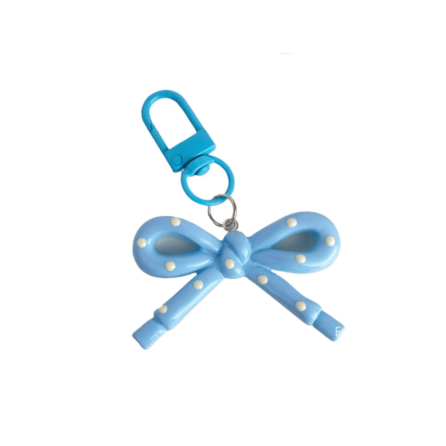 Cute Candy Coloured Bow Keychain Pendant For Backpack Decoration_voghion.com