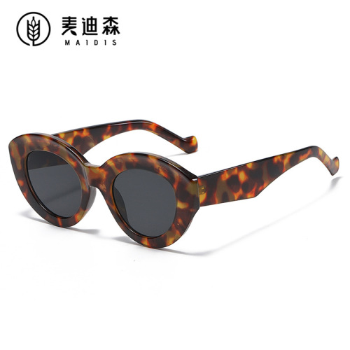 JET 5080 European and American Wide Rim Cat Eye Sunglasses Women's High-end INS Retro Sunglasses Women's Export Cross-border Sun Glasses 
