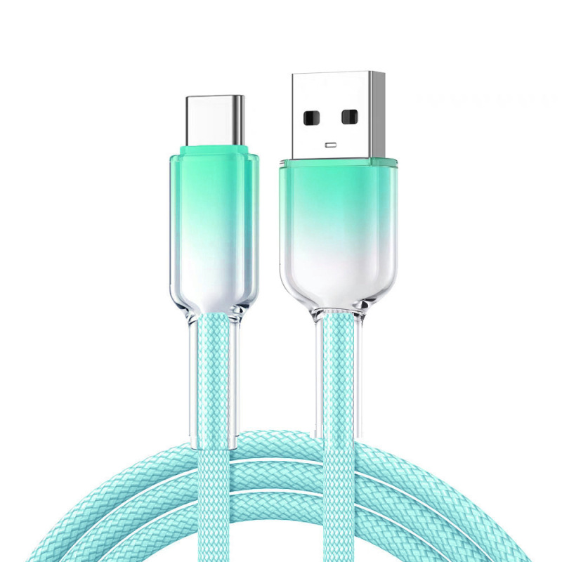 グラデーション氷晶透明pd60w急速充電ケーブルは華為iphone16充電線リンゴ15急速充電を適用する|undefined