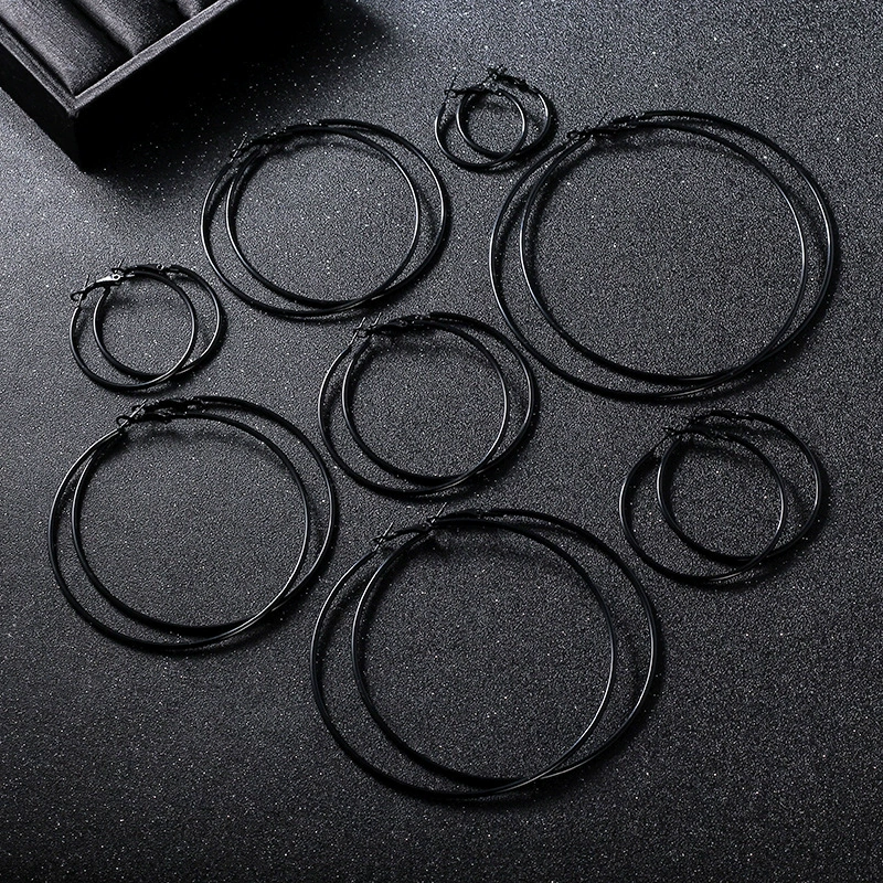 Ластик, модные серьги-к hoops