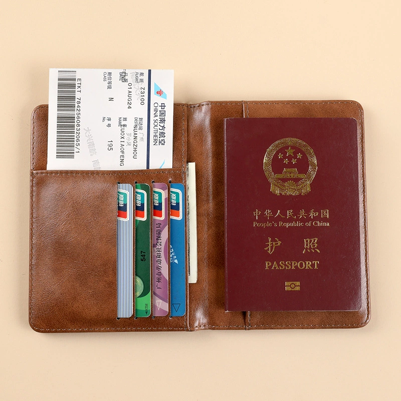 Кожаный ч Traveling паспорт сумка, вместительный паспортный кейс, карточница, анти-краже cross-border торговля