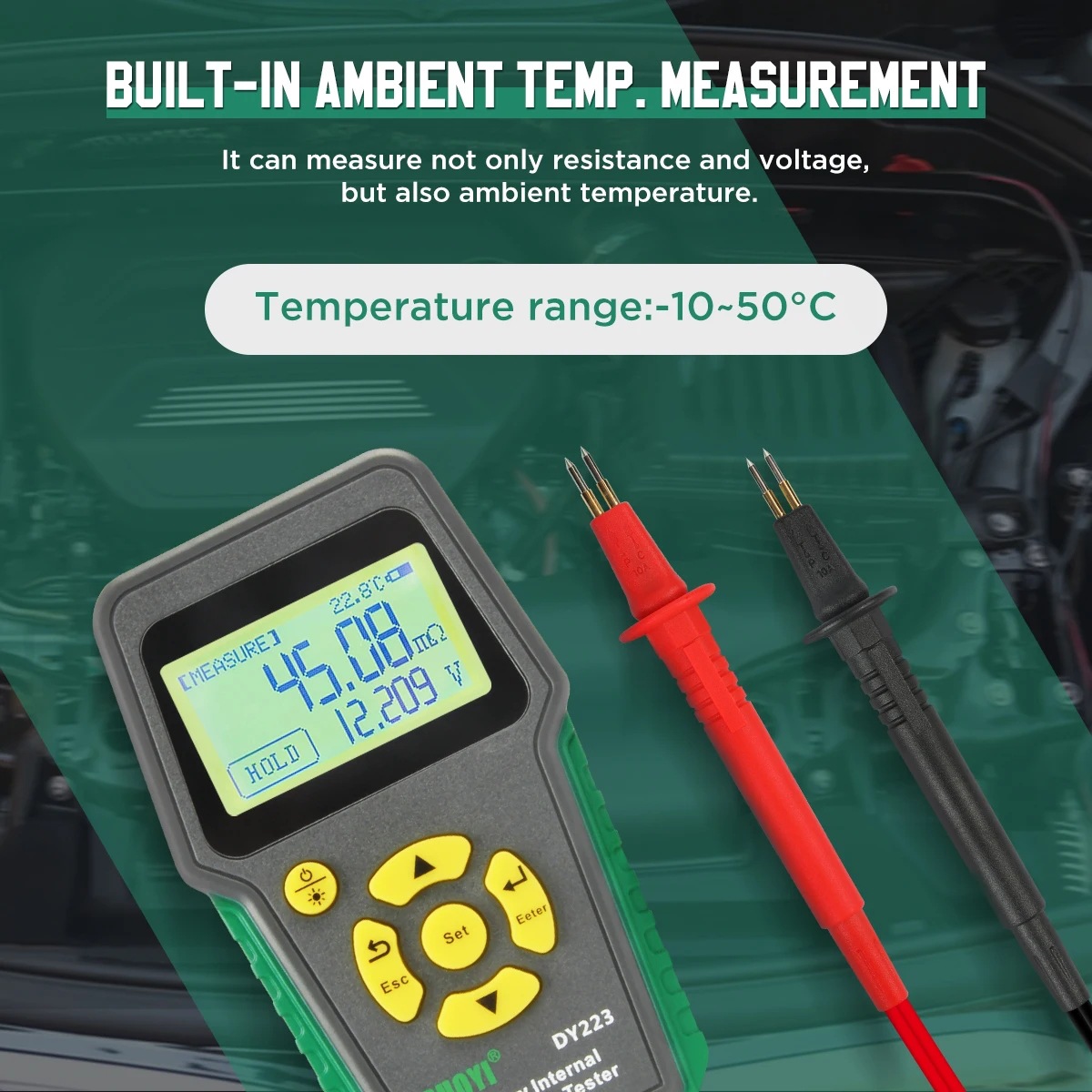 Dy223 New Energy Electric Vehicle Fault Diagnosis Instrument Lithium Battery Pack Voltage Detection New Energy Tester