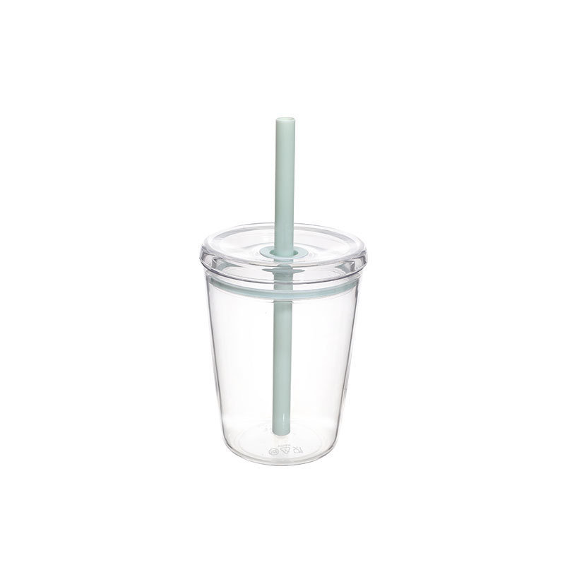 新款12oz单层tritan吸管杯 高颜值咖啡杯可爱马卡龙多色糖果水杯|undefined