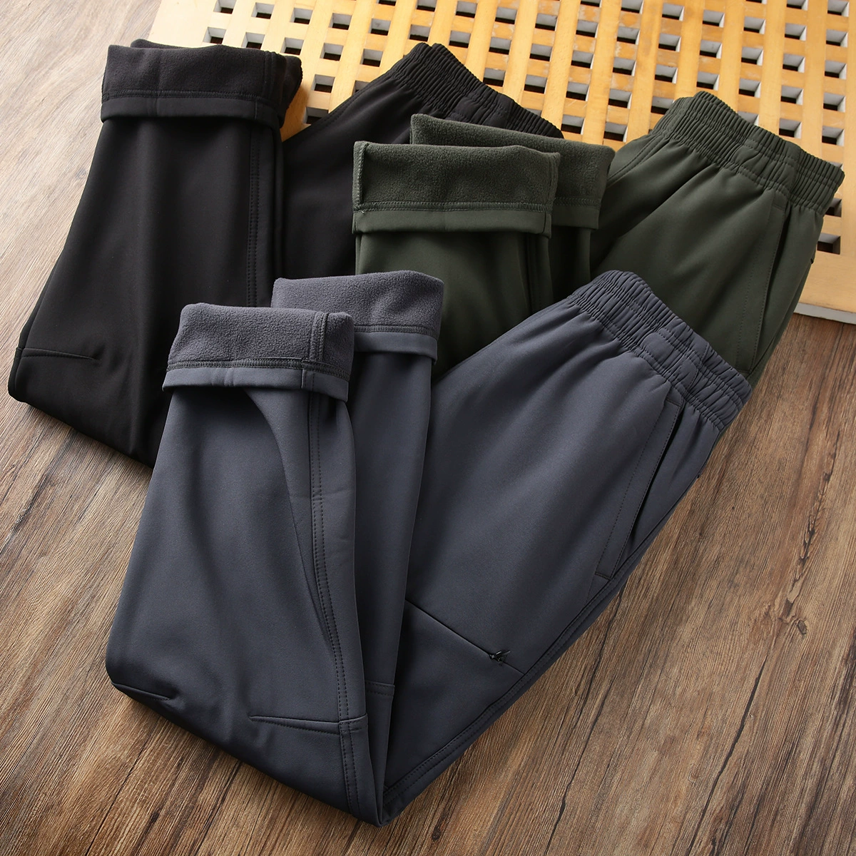 Замена! Автономные 1K+ уличные походные осенне-зимние утолщенные теплые прочные прямые повседневные брюки на флисовой подкладке для мужчин