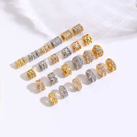 铜镀18K金保色隔珠手工散珠DIY手链项链水晶珍珠间隔串珠饰品配件