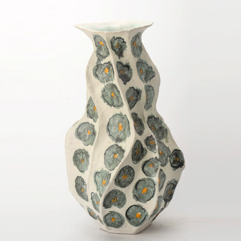 Керамическая ваза высокого класса ручной росписи из Jingdezhen для экспорта через границу, интерьер Б&Б, декор ваби-саби, средневековая флористика