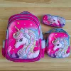 Backpack, pencil case, unicorn