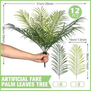 Ferns 9-Headed Iron Leaves Sunflower Leaves Green Plant Potted Photography Venue Landscape Home Decoration Plant Wall Accessories