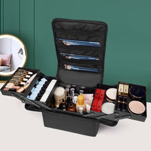美甲箱化妆箱收纳多层大号化妆包手提纹绣美容跟妆多功能工具箱
