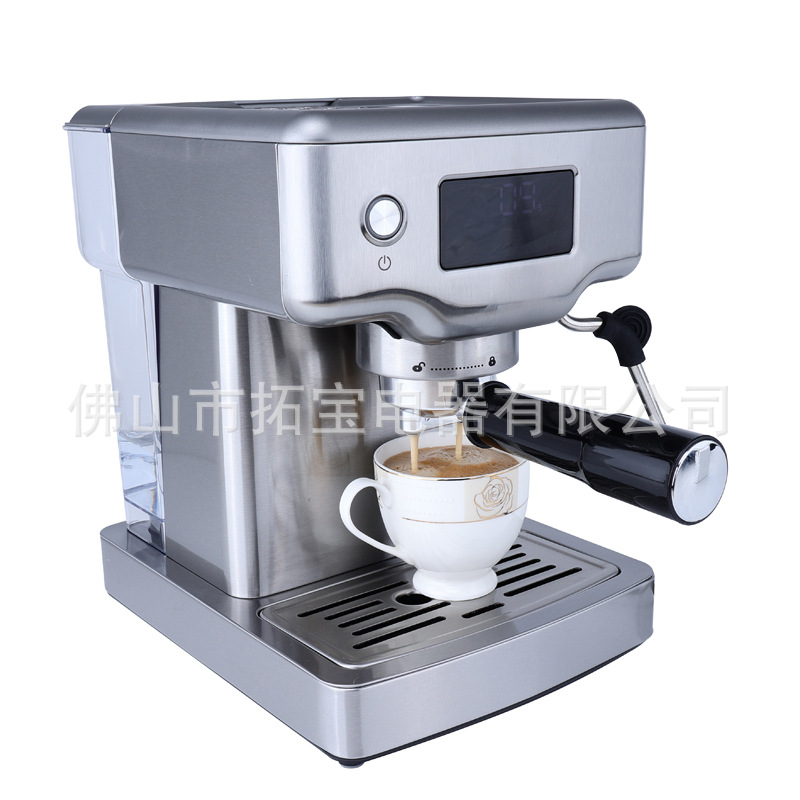 Coffelady casa de acero inoxidable máquina de café espresso bomba máquina de café pantalla de tiempo de temperatura